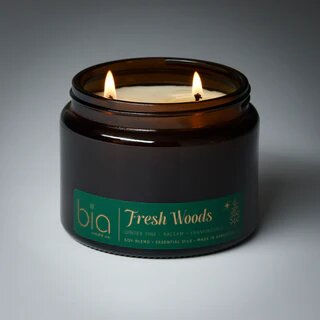 2-фитильная соевая свеча 50 часов горения Ограниченная серия Fresh Woods к Рождеству большая